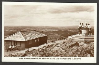 Postcard Malvern Hills Worcestershire The Beacon Cafe And Toposcope Vintage Rp