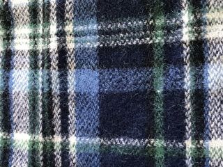 VIntage Ralph lauren Plaid Woven Wool Blanket 108X90 2