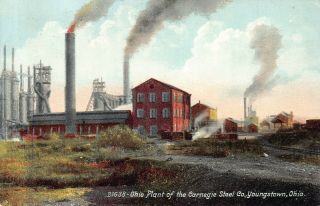 Youngstown Ohio Plant Of The Carnegie Steel Co.  Vintage Postcard