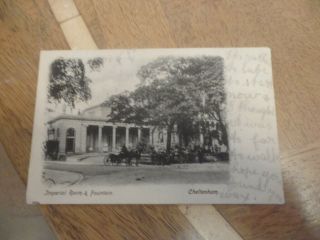 Old Postcard - Imperial Room & Fountain - Cheltenham