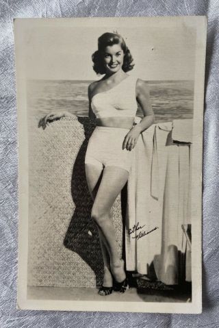 Vintage Rppc Postcard Esther Williams Bathing Suit Pin Up Actress Unposted