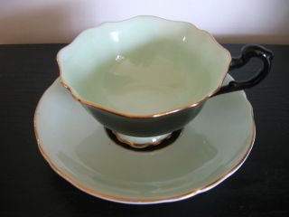 Paragon Black Green Tea Cup And Saucer