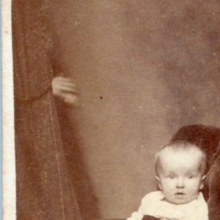 Montrose Pennsylvania Cdv 1870s Mysterious Hand Baby Hidden Mother Photo
