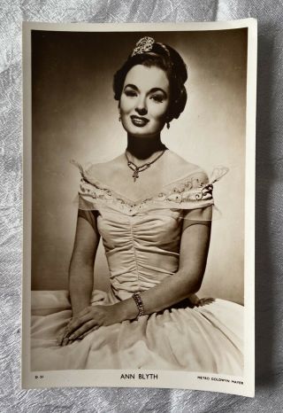 Vintage Rppc Postcard Ann Blyth Actress Movie Star Unposted Metro Goldwin Mayer