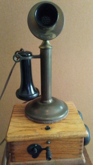 Vintage Western Electric Candlestick Telephone & Ringer Box