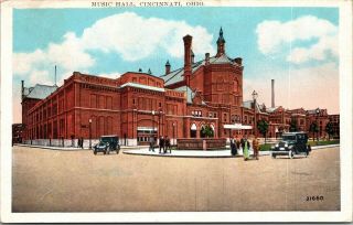 Cincinnati,  Ohio,  Music Hall,  Washington Park - Postcard - Vintage