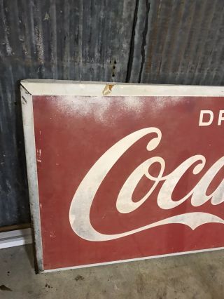 Large Vintage 1950 ' s Drink Coca Cola Soda Pop Gas Station 60 