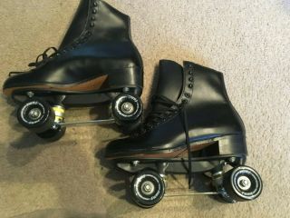 Vintage Riedell 220 Roller Skates { 7 - 1/2 Mens Black } /