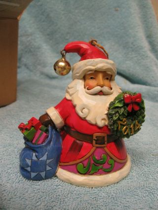 Jim Shore 2014 Santa Christmas Ornament 4044562 - Wt