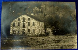 Ca 1909 Rppc Real Photo Postcard Old Stone Mill Near Russell Pa