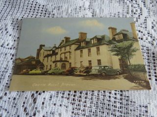 Vintage Postcard Castle Hotel Brecon Wales Frith Bcn135 1966 Old Cars