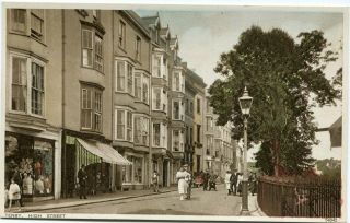 Tenby - High Street - Old Postcard View