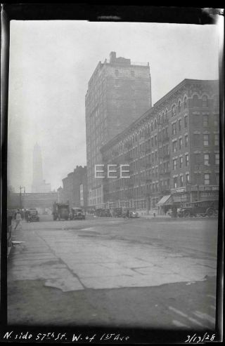 1928 N 57th St @ W 1st Av Manhattan York City Nyc Old Photo Negative U132