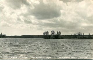 Vintage Rppc Postcard Lakewood Wisconsin " Picnic Island Archibald Lake "