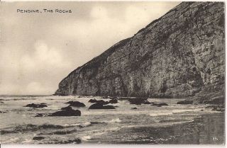 Rare Old Postcard - The Rocks - Pendine - Carmarthenshire C.  1918