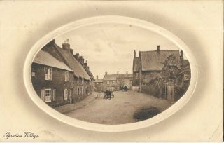 Northamptonshire Spratton Village Nr Northampton 1915 Vintage Postcard 16.  12