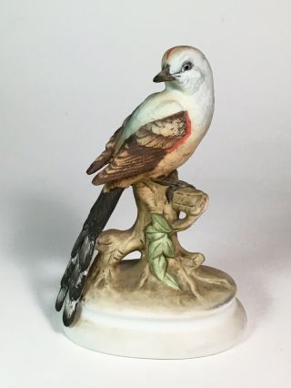 Vintage Lefton China Hand Painted Porcelain Flycatcher Figurine 5” Kw1184 Japan