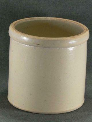 Antique Vintage Salt Glazed Crock Primitive Stoneware No Markings 7.  5