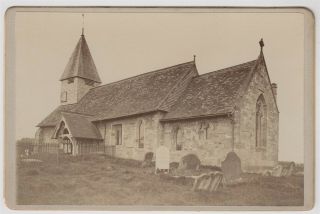 Worcestershire Cabinet Photo - Alfrick Church In Malvern Hills By H.  R.  Hemsworth