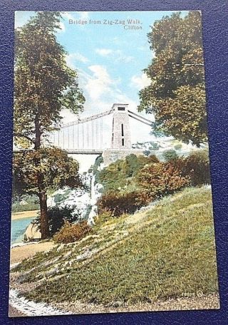 Postcard: Bridge From Zig - Zag Walk: Clifton: Un Posted