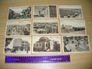 Nine Vintage Postcards - Israel - Jerusalem,  Tel Aviv,  Jaffa Etc - All Shown.