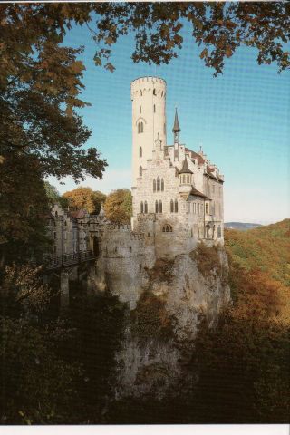 Vintage Postcard Liechtenstein Castle Swabian Jura Of Southern Germany