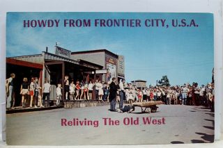 Oklahoma City Ok Frontier City Usa First National Bank Postcard Old Vintage Card