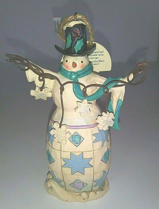 Jim Shore Snowman With Snowflakes Hanging Ornament