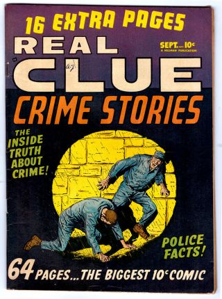 Real Clue Crime Stories Vol 5 7 In Fn/vf A 1950 Golden Age A Crime Comic