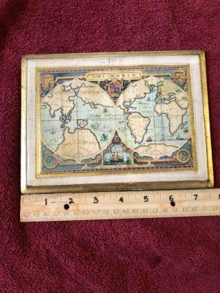 The World Map Wood Made In Italy Art Deco