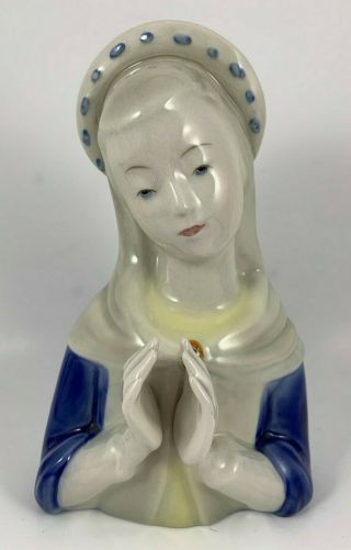 Vintage Goldscheider Madonna Bust Figure By Piera Fumaro Fine China
