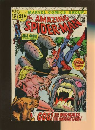 Spider - Man 103 Fn,  6.  5 1 Book 1st Gog Savage Land Thomas & Kane