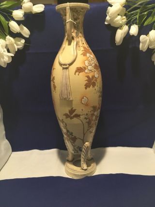 Vintage 1925 Japanese Satsuma Vase Large 23”