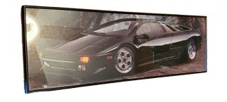 Vintage 1994 Black Lamborghini Sports Car Poster Print Art Home Decor Wall 36 "