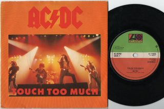Ac/dc Touch Too Much 7 " Vinyl Rare Sleeve