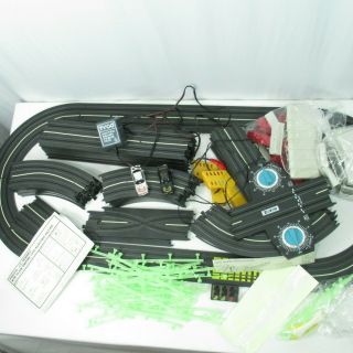 Vintage Tyco Slot Car Nite Glow Empire P6622q Racing Set 2 Cars Jcpenney 1980s