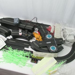 Vintage Tyco Slot Car Nite Glow Empire P6622Q Racing Set 2 Cars JCPenney 1980s 2