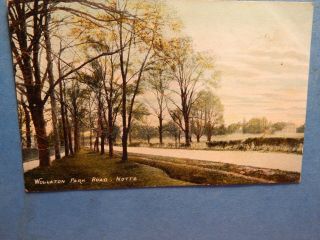 Vintage Postcard " Wollaton Park Road " Notts.  Nottinghamshire