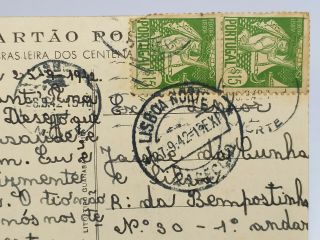 Vintage MUNICIPAL THEATER - RIO DE JANEIRO,  BRAZIL POSTCARD/ Stamps 1942 3