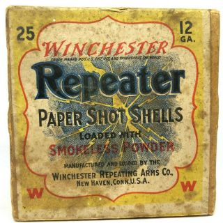 Winchester Repeater Paper Shot 12 Ga Empty 2 Piece Ammo Box 4235 - Om