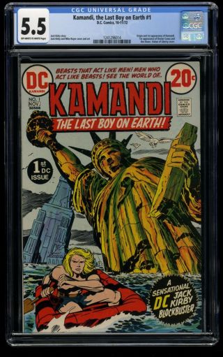 Kamandi,  The Last Boy On Earth 1 Cgc Fn - 5.  5 Off White To White Dc Comics