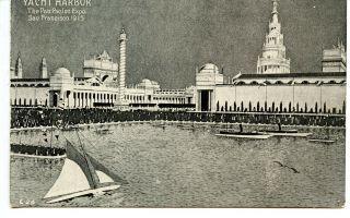 Yacht Harbor - Ppie - 1915 Pan Pac Int Exposition - San Francisco - Ca - Vintage Postcard
