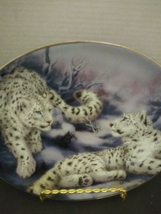 Walking on Air by Kayomi Harai Decorate Plate White Tigers Limited Edition 2198 2