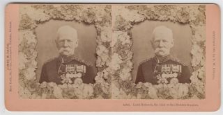 Military Stereoview - Lord Roberts,  British Field Marshal,  Victoria Cross Winner