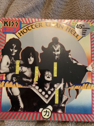 Hotter Than Hell By Kiss (vinyl,  Mar - 2014,  Universal) Colored Vinyl