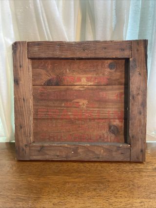 Antique Franklin Granulated Sugar Wood Crate Advertising