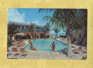 Fl St.  Petersburg 1963 Vintage Postcard Bay N Gulf Motel 5195 Gulf Blvd Florida
