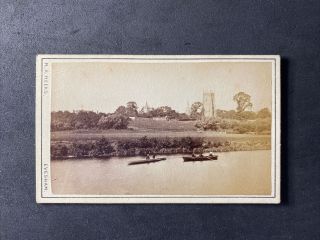 Victorian Carte De Visite Cdv: River Scene Boats : Reeks: Evesham: 1 Of 4