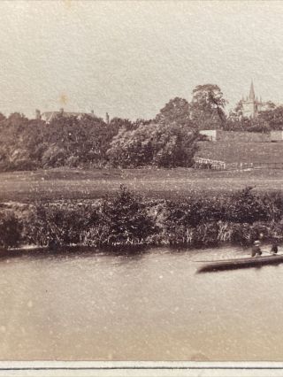Victorian Carte De Visite CDV: River Scene Boats : Reeks: Evesham: 1 Of 4 2