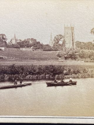 Victorian Carte De Visite CDV: River Scene Boats : Reeks: Evesham: 1 Of 4 3